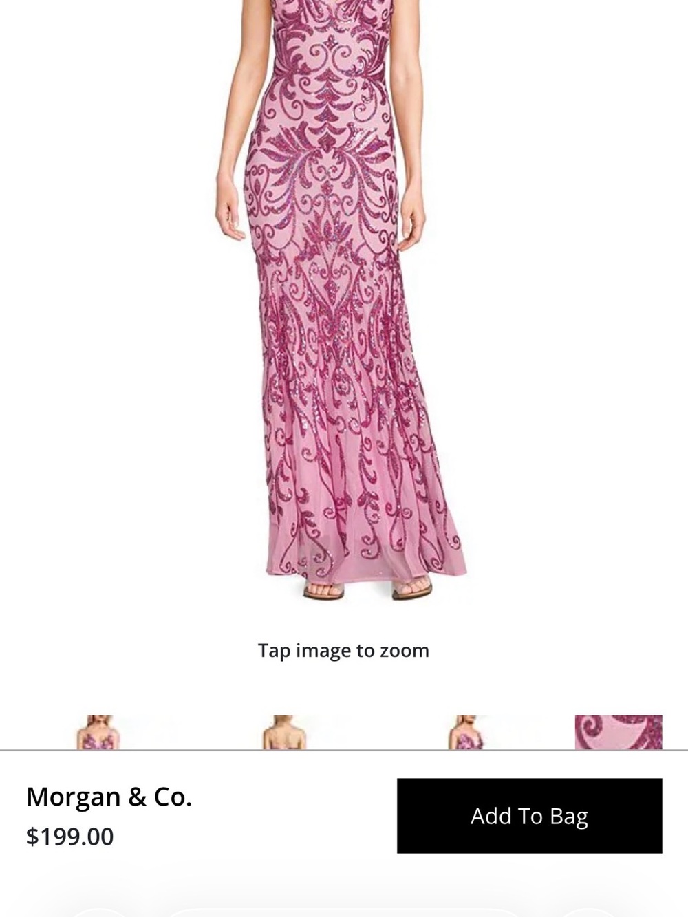 Morgan & Co. Pink prom dress